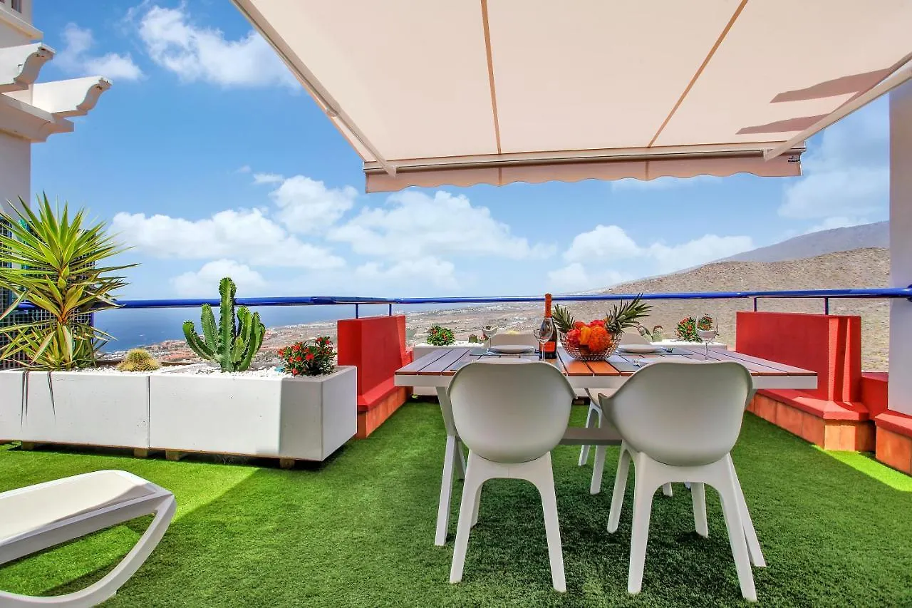 Wonderful View, Huge Terrace Solarium, Private Parking Apartment Costa Adeje  Spain
